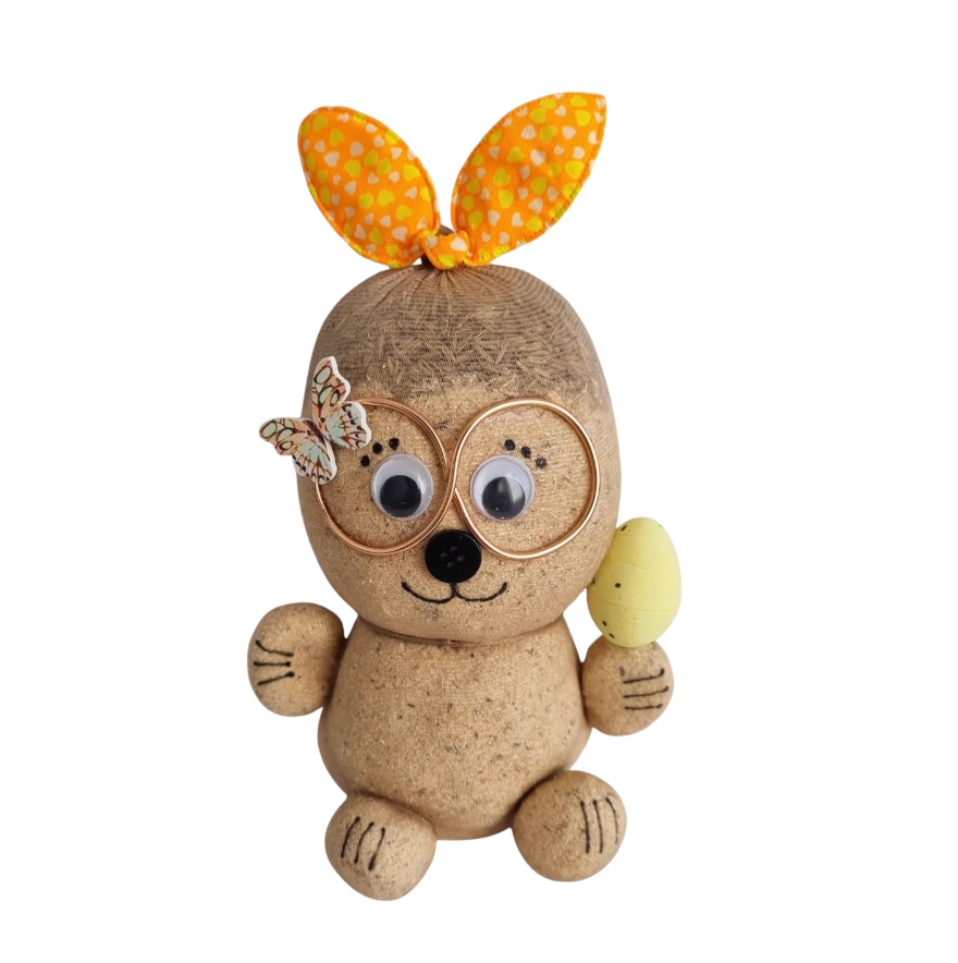 KoKo Butterfly Wishes handmade grass head buddy with butterfly and egg 🦋🥚💛