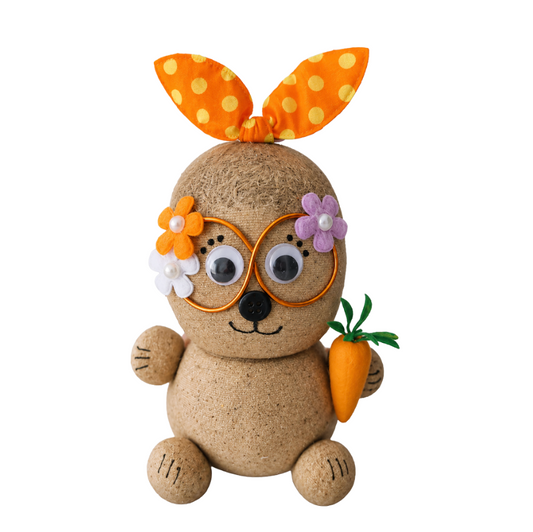 KoKo Carrot Blossom handmade grass head buddy with carrot 🥕🧡🌼