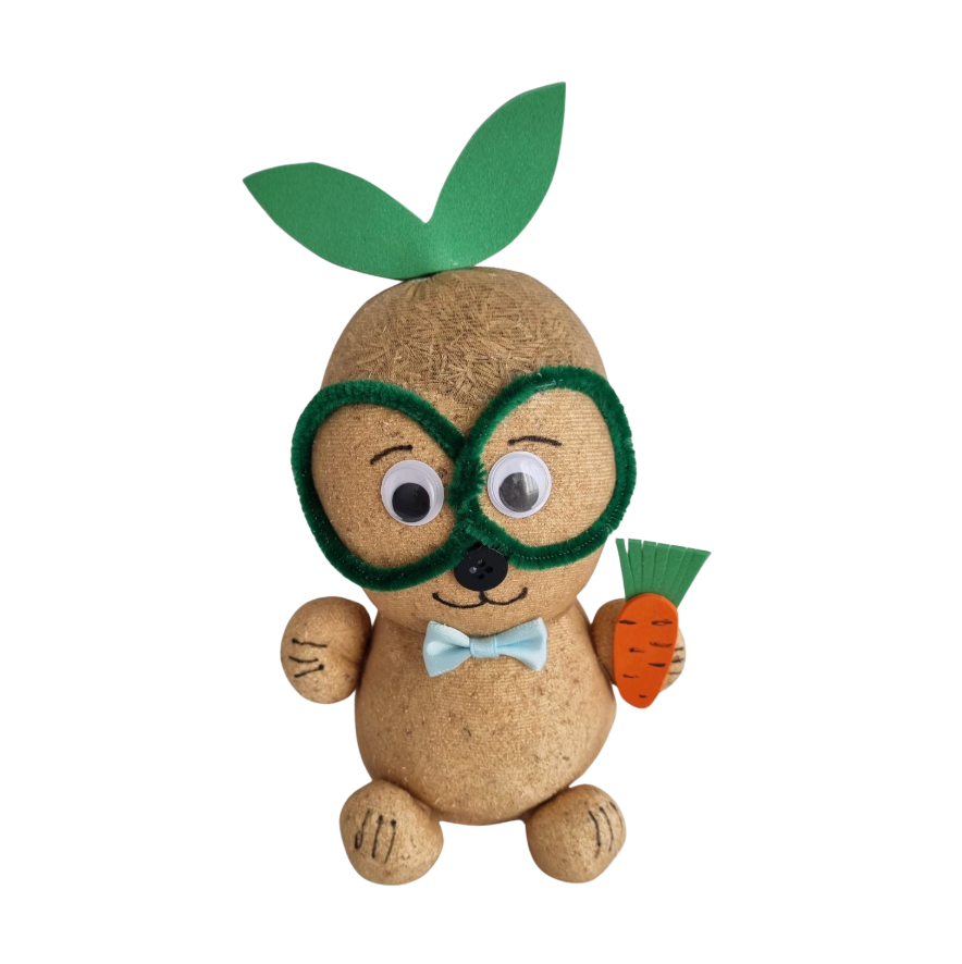 KoKo Carrot Sprout handmade grass head buddy with carrot 🥕🌿