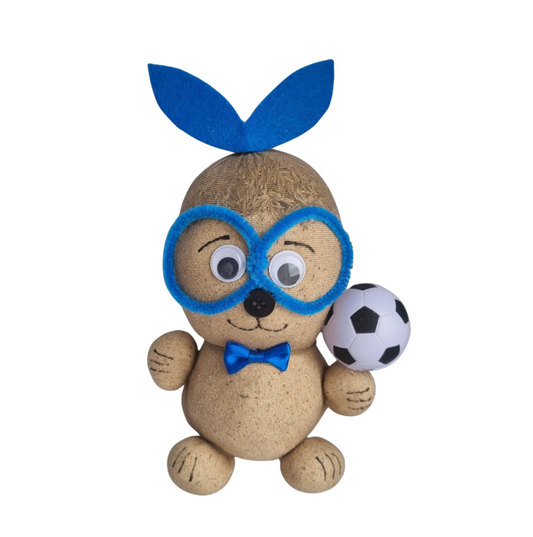 KoKo Goal Getter handmade grass head buddy with football ⚽💙